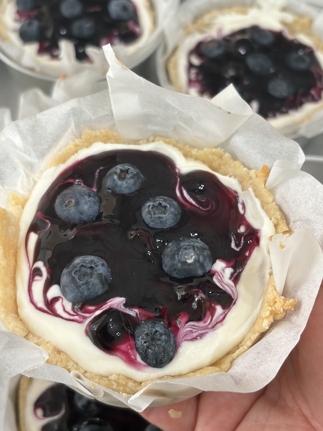 Blueberry cheesecake tart